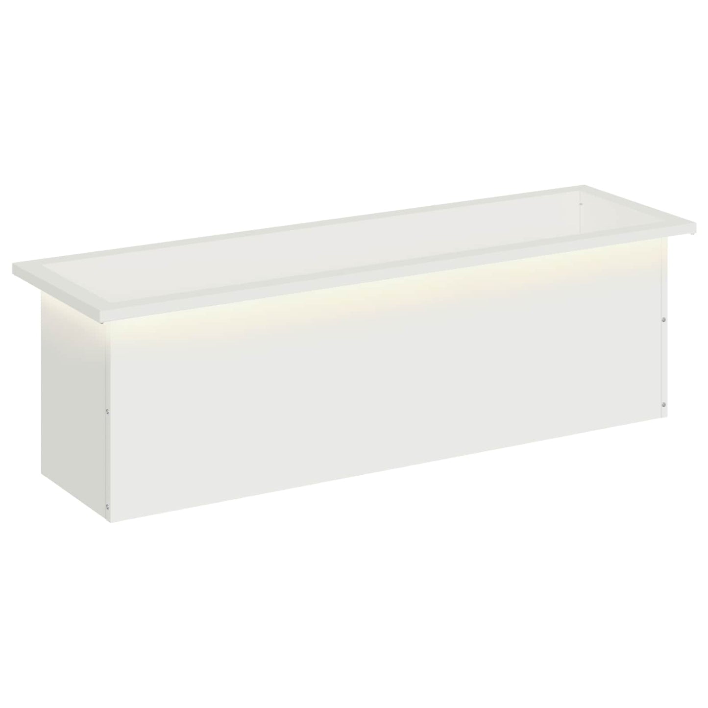 Sodo vazonas su LED Balta 30 x 100 x 30 cm Plienas