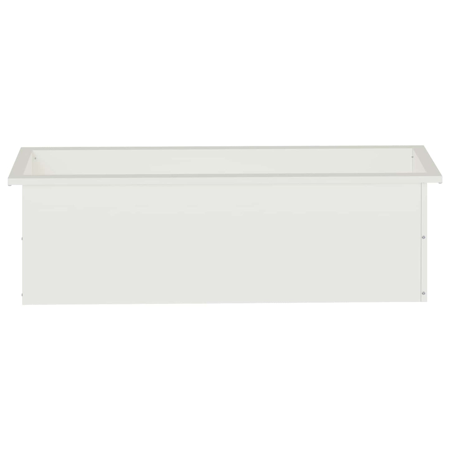 Sodo vazonas su LED 2 vnt. Balta 30 x 100 x 30 cm Plienas