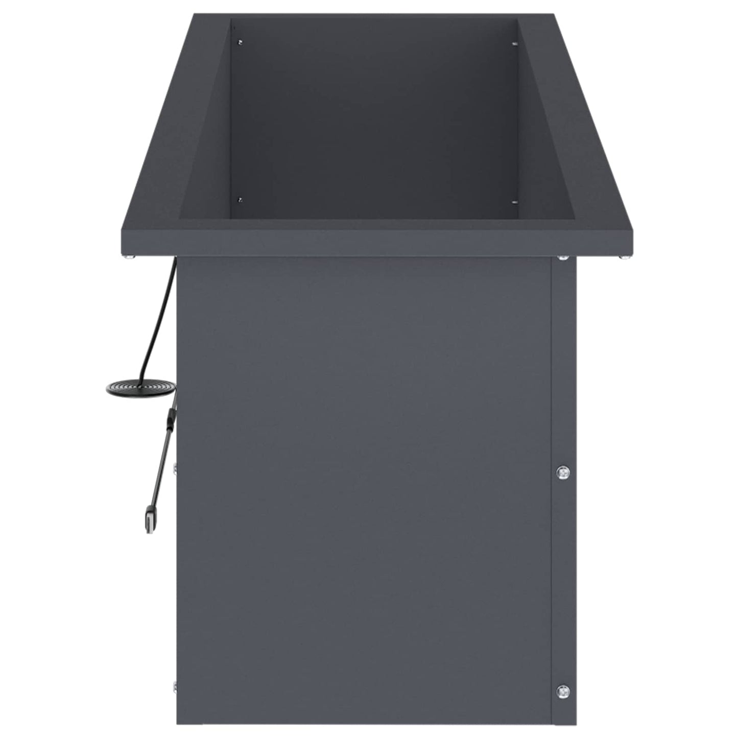 Sodo vazonas su LED Antracitas 30 x 100 x 30 cm Plienas