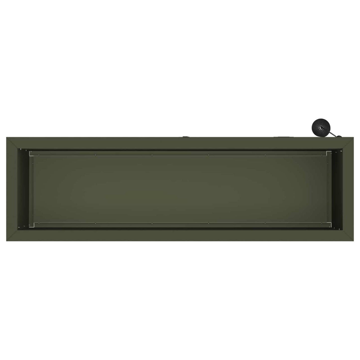 Sodo vazonas su LED 2 vnt. Alyvuogių žalia 30 x 100 x 30 cm