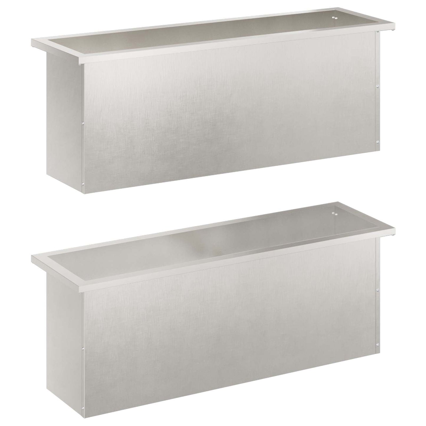 Sodo vazonas su LED 2 vnt. Sidabrinė 30 x 100 x 30 cm