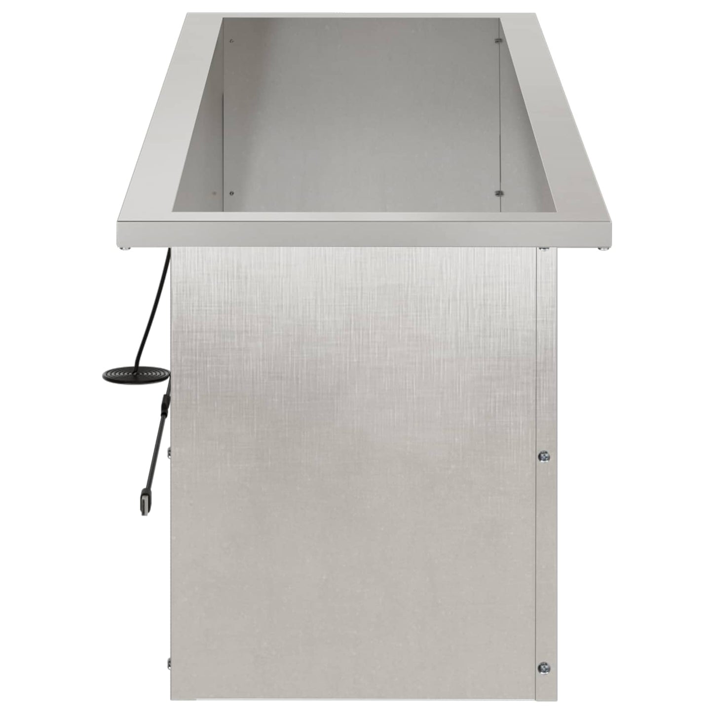Sodo vazonas su LED 2 vnt. Sidabrinė 30 x 100 x 30 cm