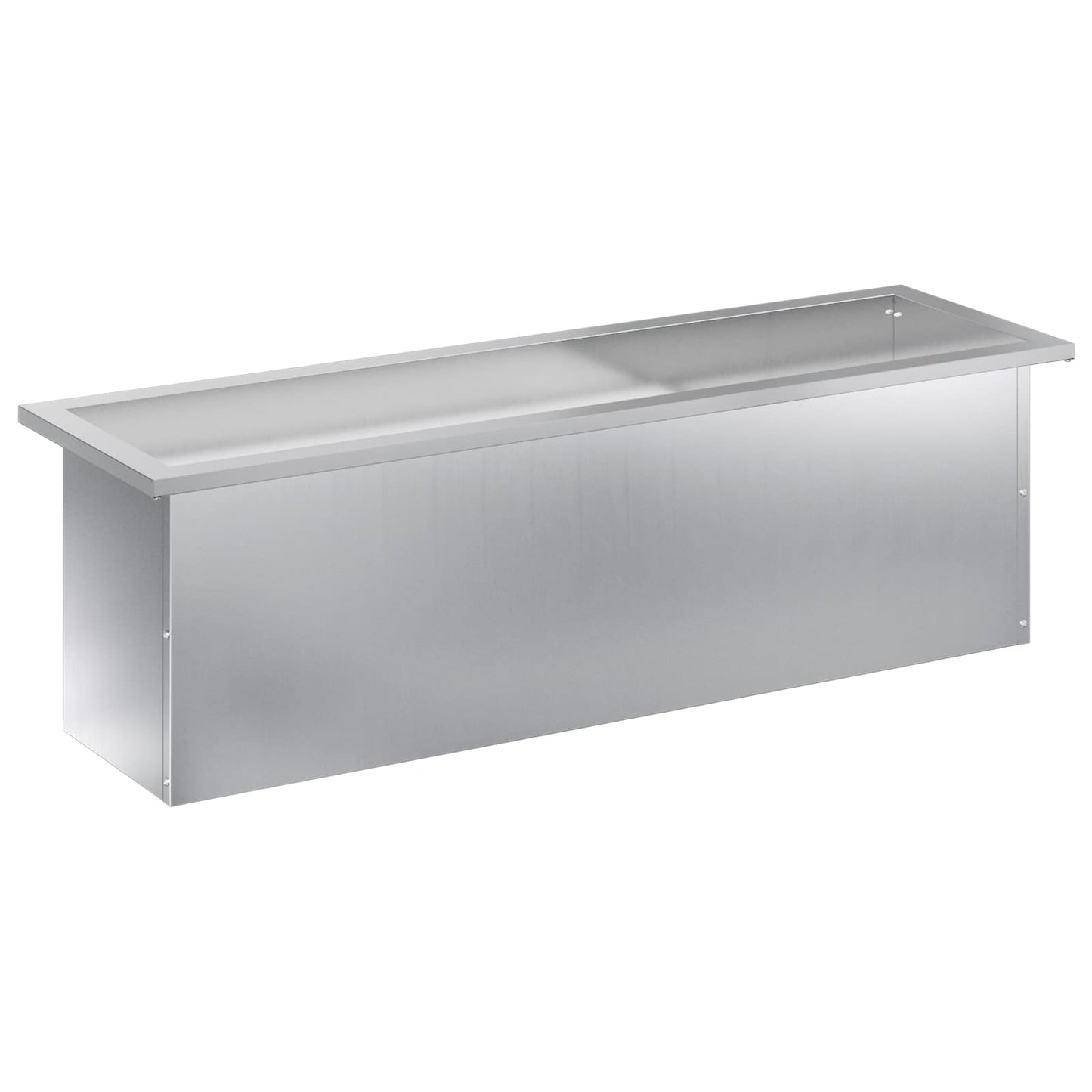 Sodo vazonas su LED Sidabrinė 30 x 100 x 30 cm