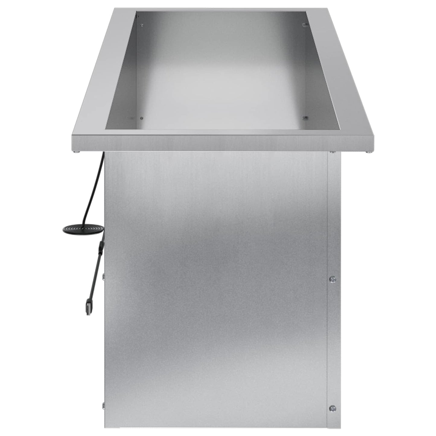 Sodo vazonas su LED 2 vnt. Sidabrinė 30 x 100 x 30 cm
