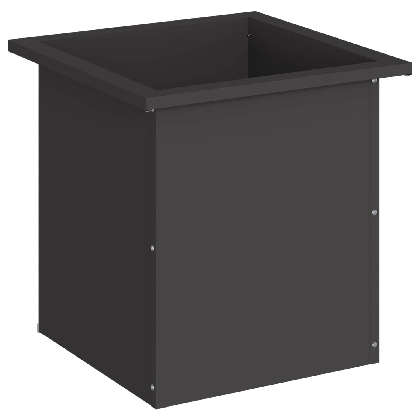 Sodo vazonas su LED Juoda 40 x 40 x 40 cm Plienas