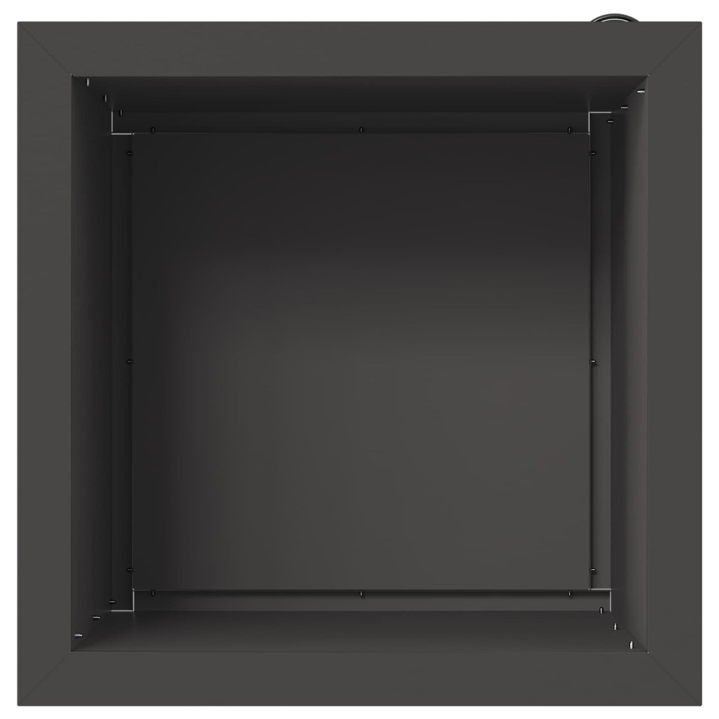Sodo vazonas su LED 2 vnt. Juoda 40 x 40 x 40 cm Plienas