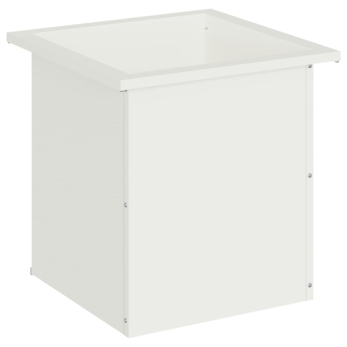 Sodo vazonas su LED Balta 40 x 40 x 40 cm Plienas