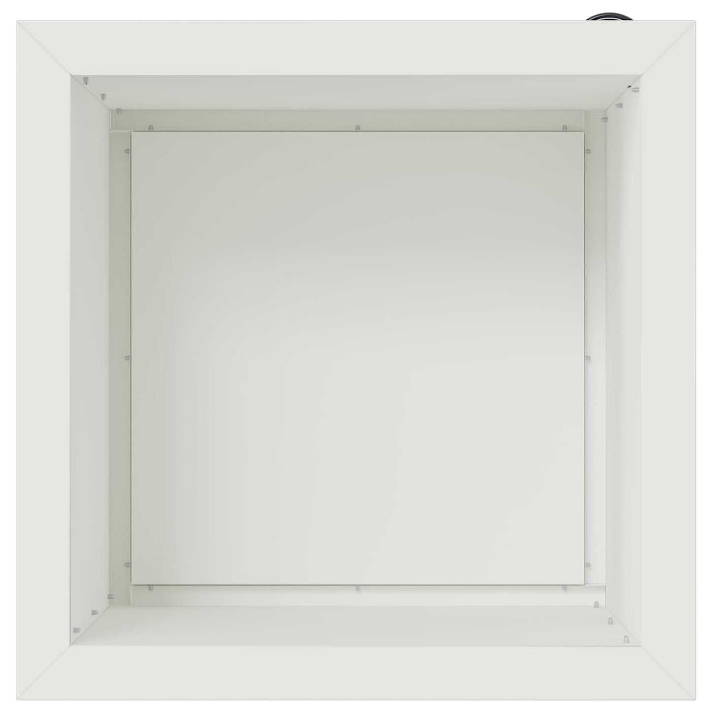 Sodo vazonas su LED 2 vnt. Balta 40 x 40 x 40 cm Plienas