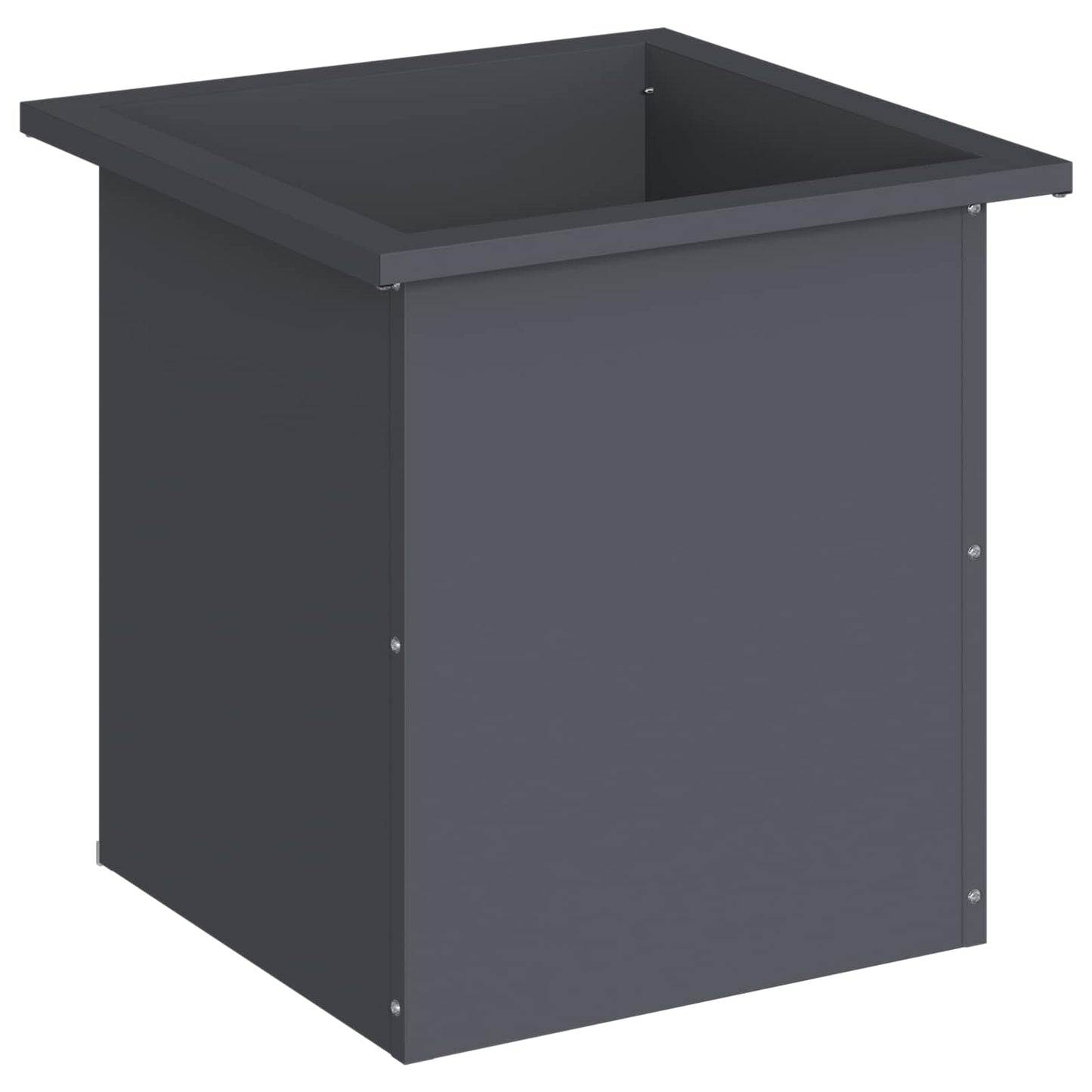 Sodo vazonas su LED Antracitas 40 x 40 x 40 cm Plienas