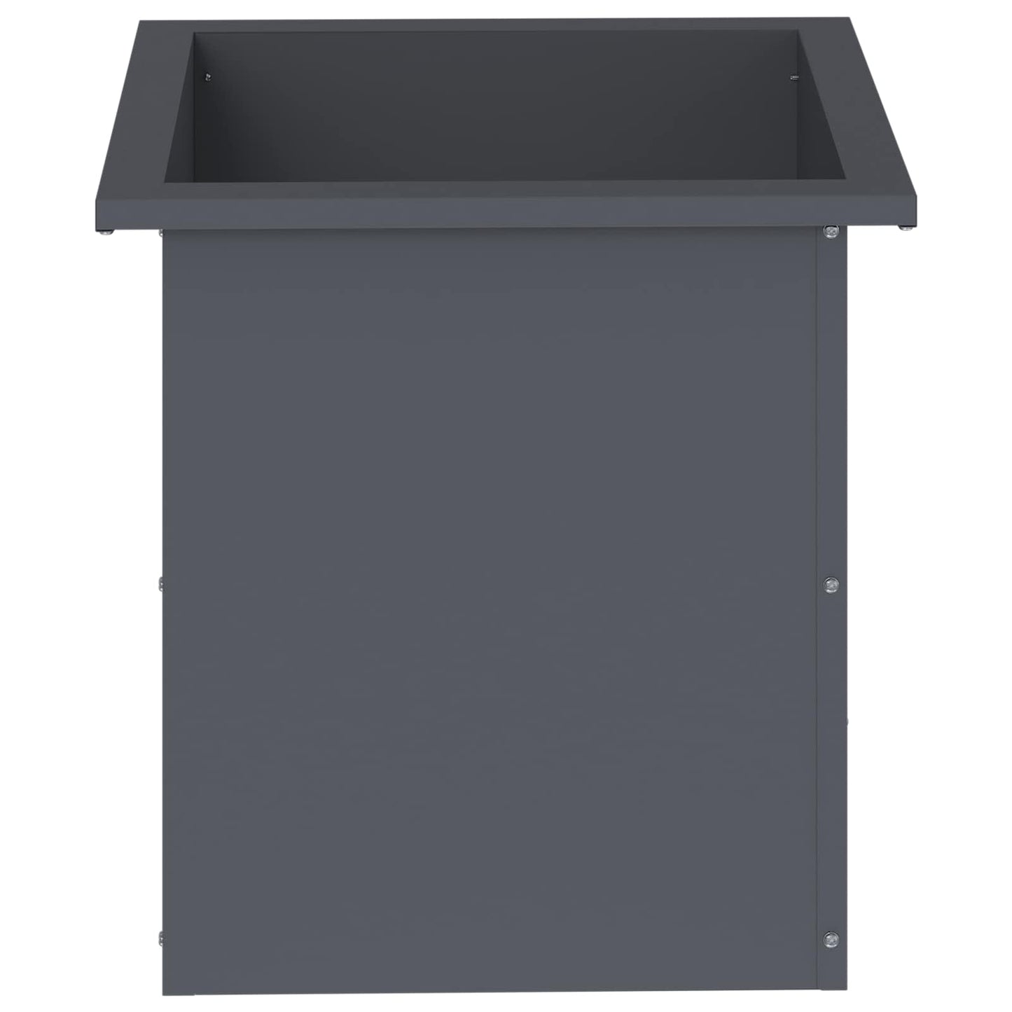 Sodo vazonas su LED Antracitas 40 x 40 x 40 cm Plienas