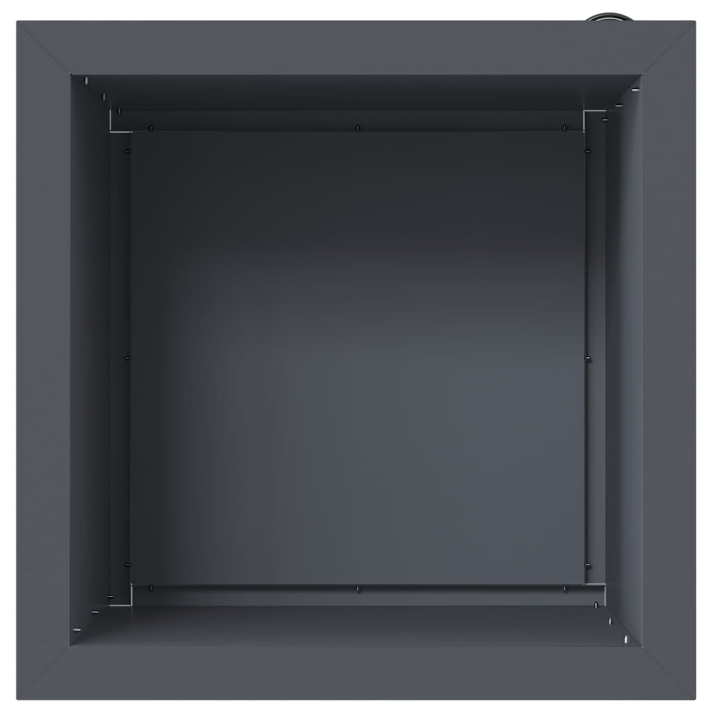 Sodo vazonas su LED Antracitas 40 x 40 x 40 cm Plienas