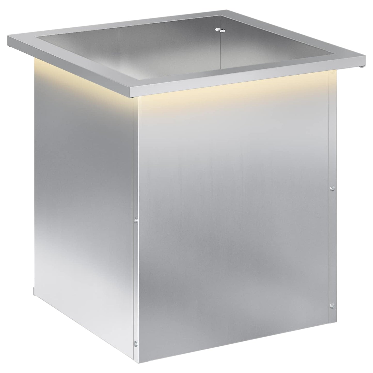 Sodo vazonas su LED Sidabrinė 40 x 40 x 40 cm