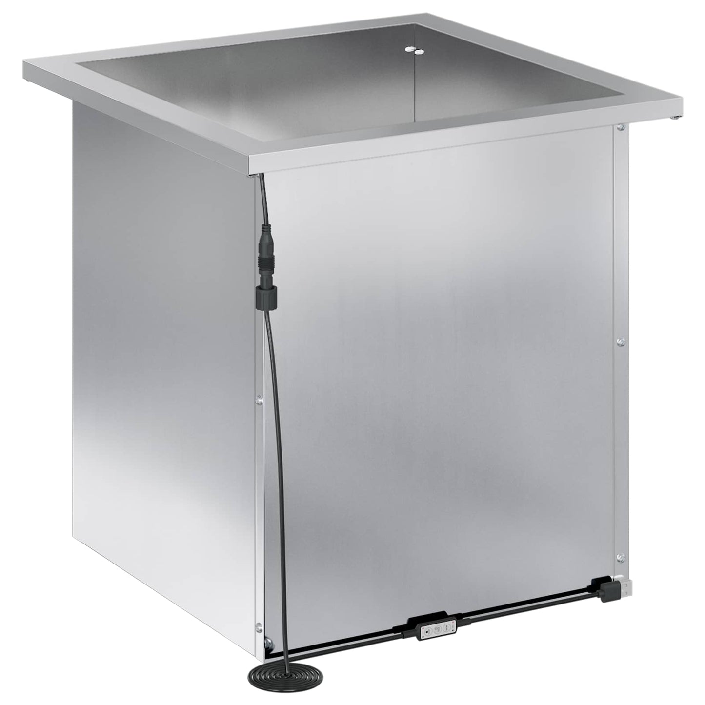 Sodo vazonas su LED Sidabrinė 40 x 40 x 40 cm