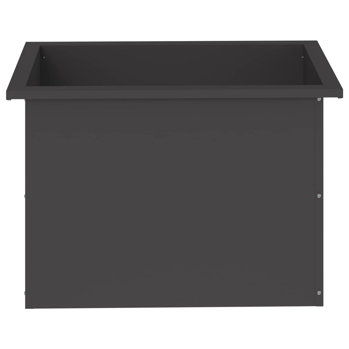 Sodo vazonas su LED 2 vnt. Juoda 40 x 60 x 40 cm Plienas
