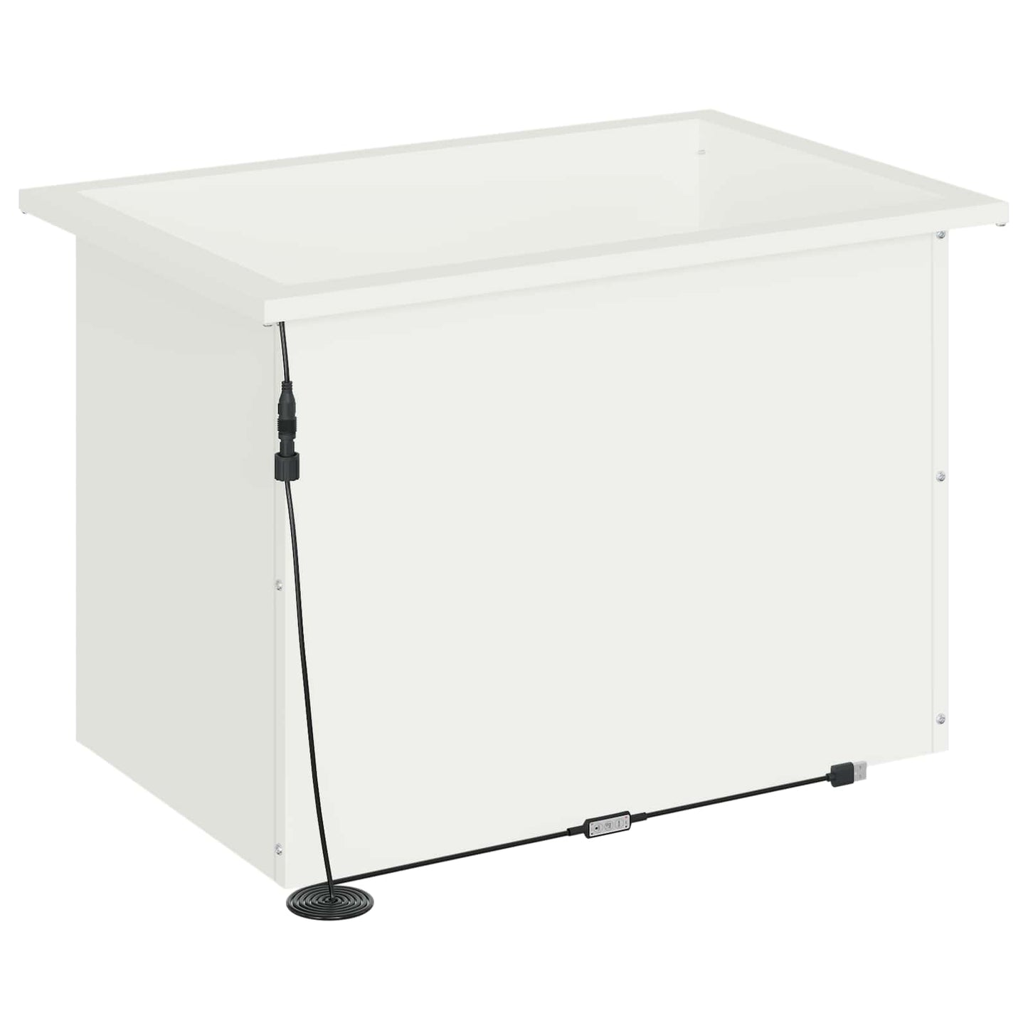 Sodo vazonas su LED Balta 40 x 60 x 40 cm Plienas