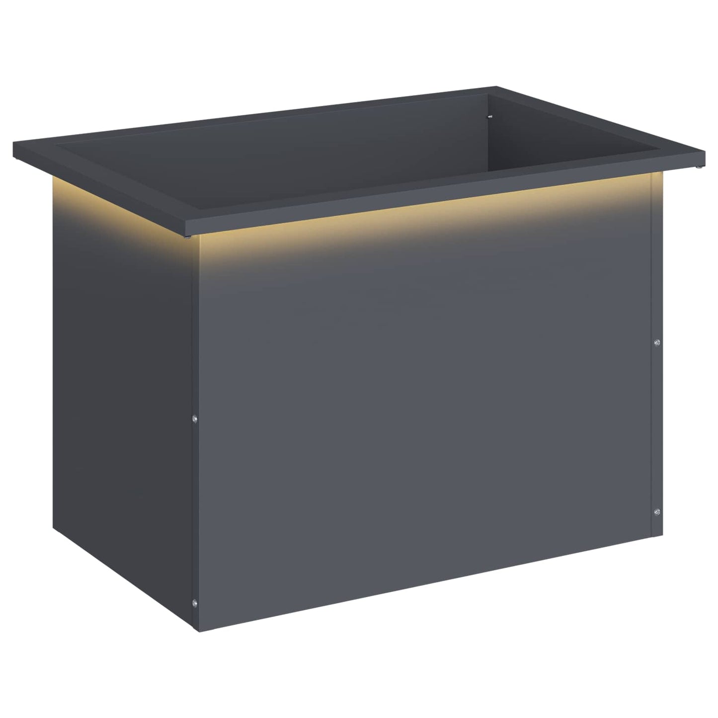 Sodo vazonas su LED Antracitas 40 x 60 x 40 cm Plienas