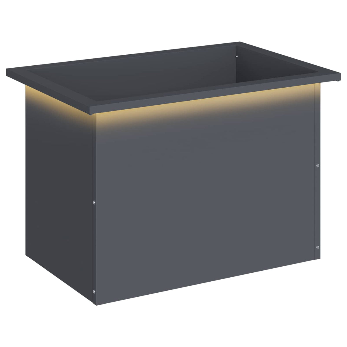 Sodo vazonas su LED Antracitas 40 x 60 x 40 cm Plienas