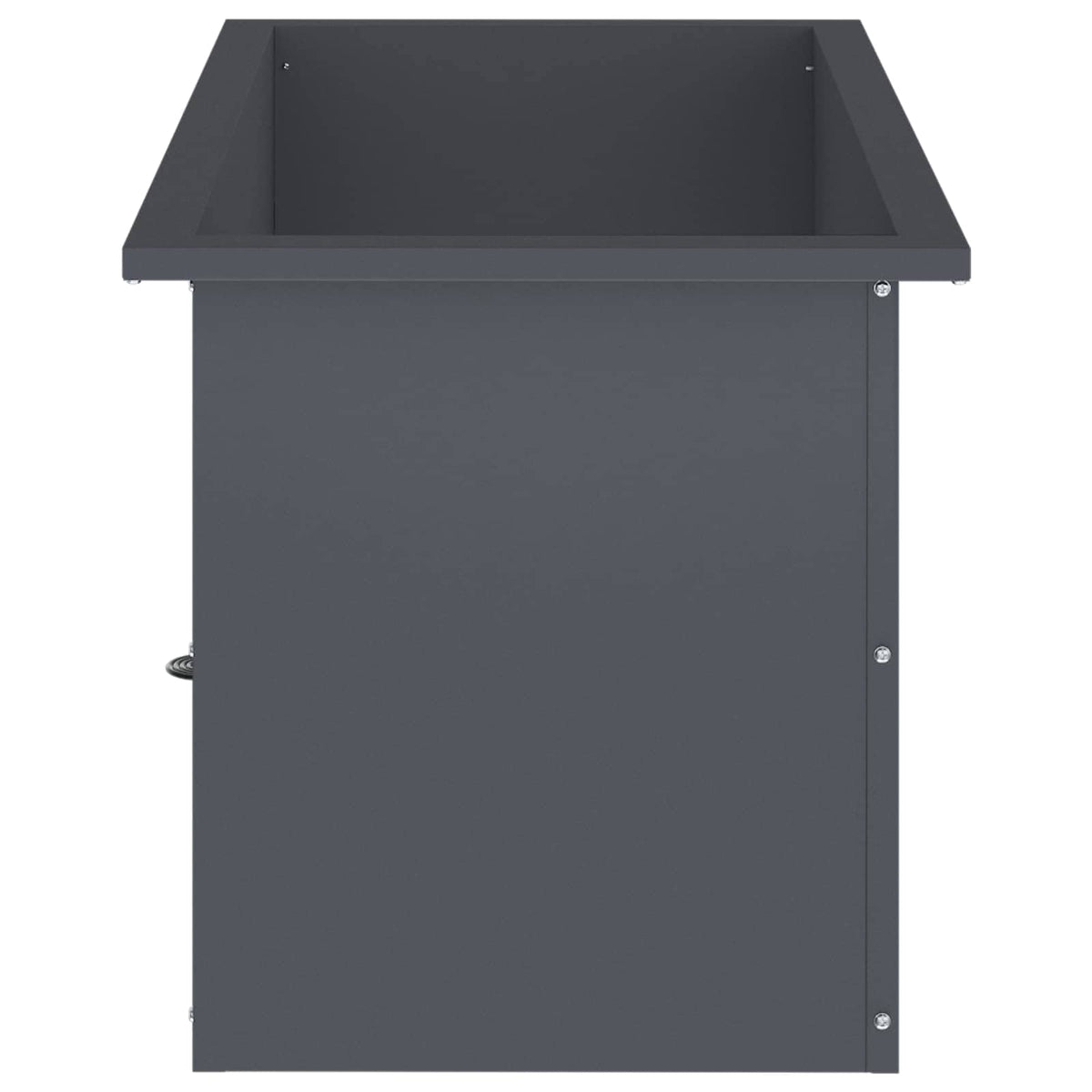 Sodo vazonas su LED Antracitas 40 x 60 x 40 cm Plienas