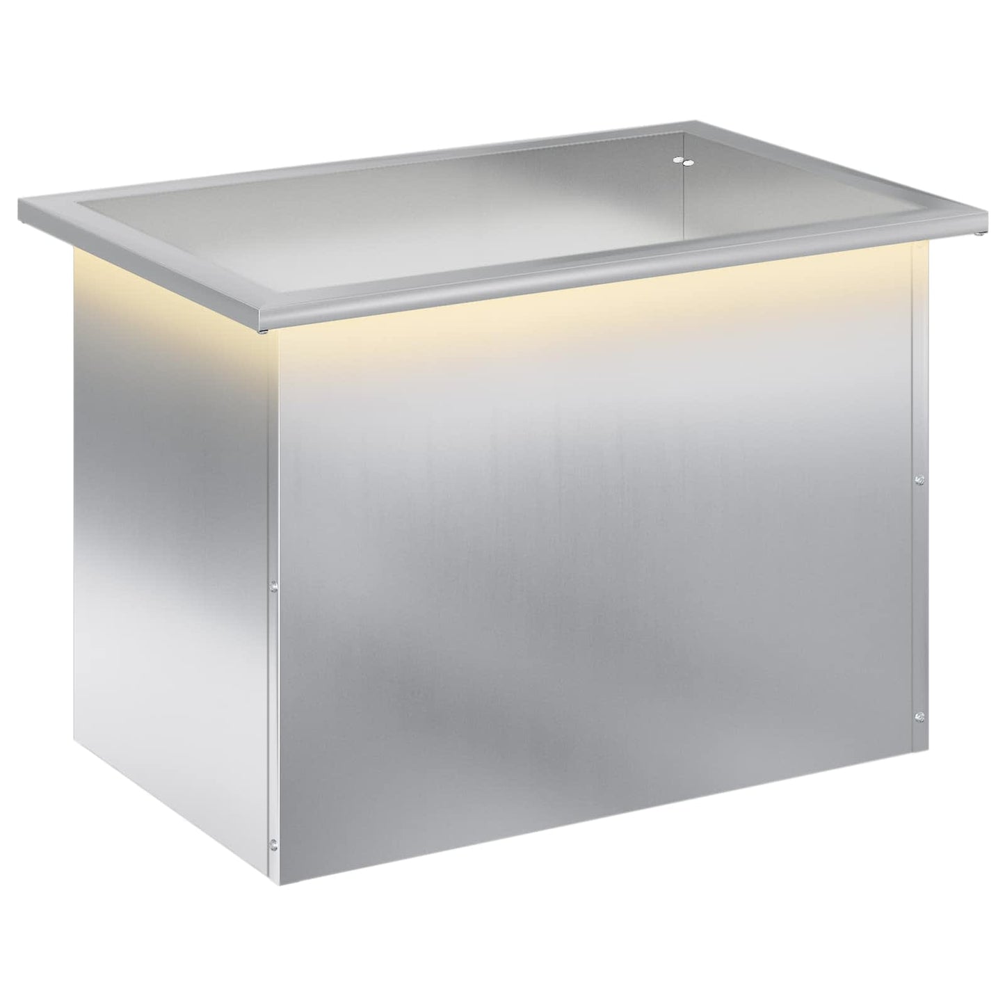 Sodo vazonas su LED Sidabrinė 40 x 60 x 40 cm