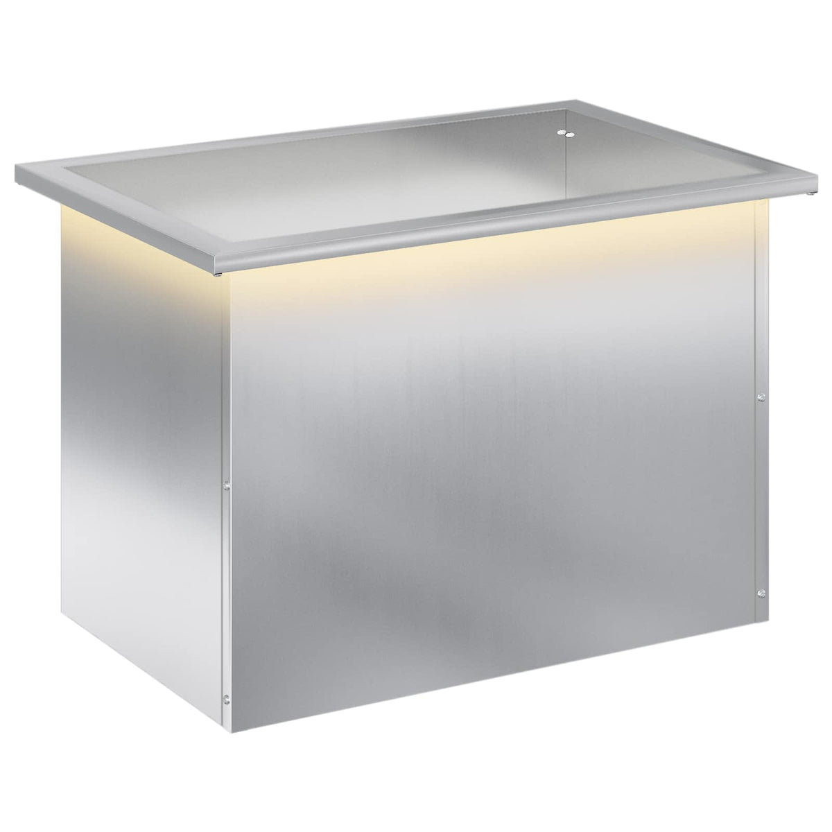 Sodo vazonas su LED Sidabrinė 40 x 60 x 40 cm