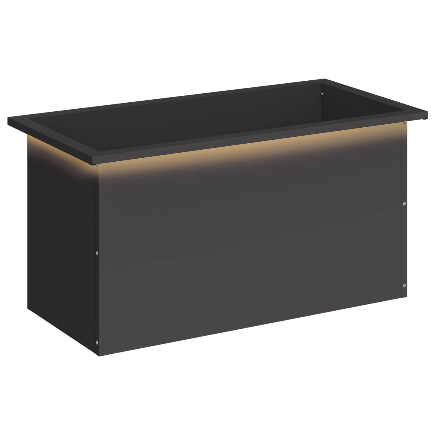 Sodo vazonas su LED Juoda 40 x 80 x 40 cm Plienas