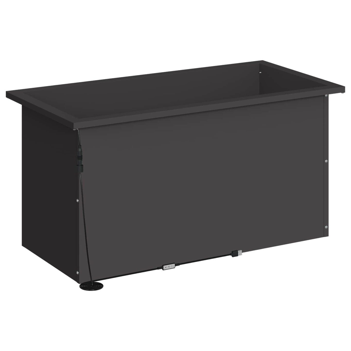 Sodo vazonas su LED Juoda 40 x 80 x 40 cm Plienas