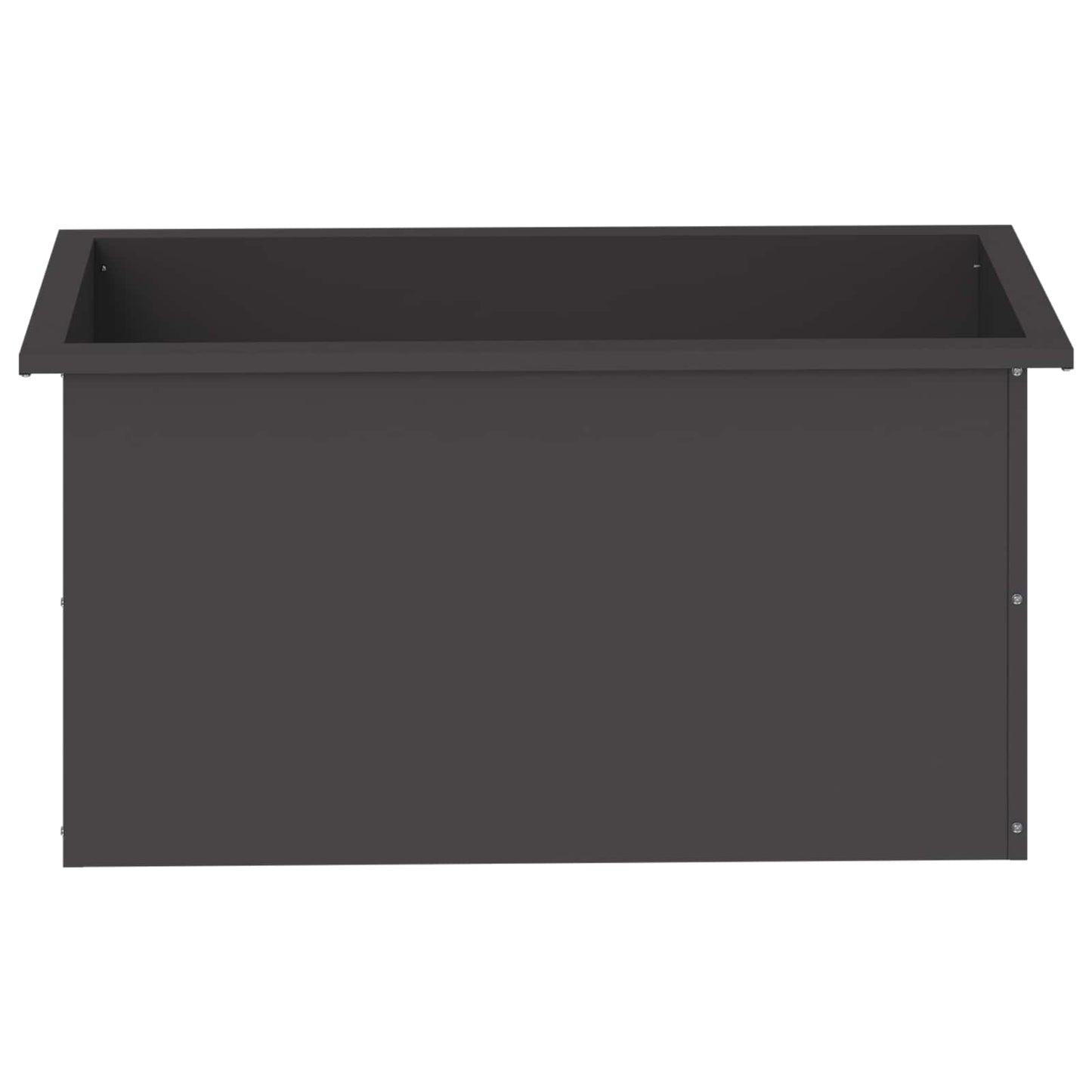 Sodo vazonas su LED 2 vnt. Juoda 40 x 80 x 40 cm Plienas