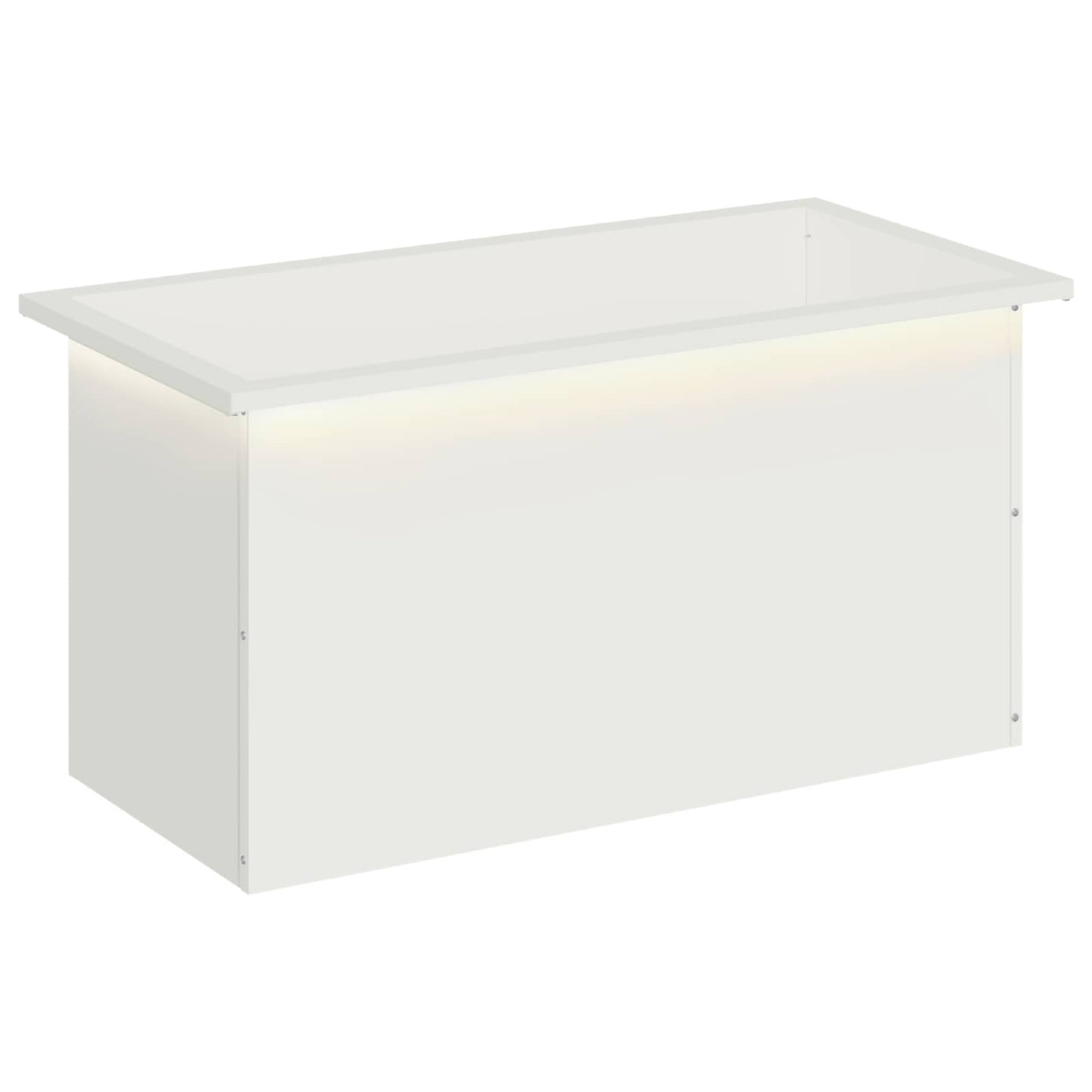 Sodo vazonas su LED Balta 40 x 80 x 40 cm Plienas