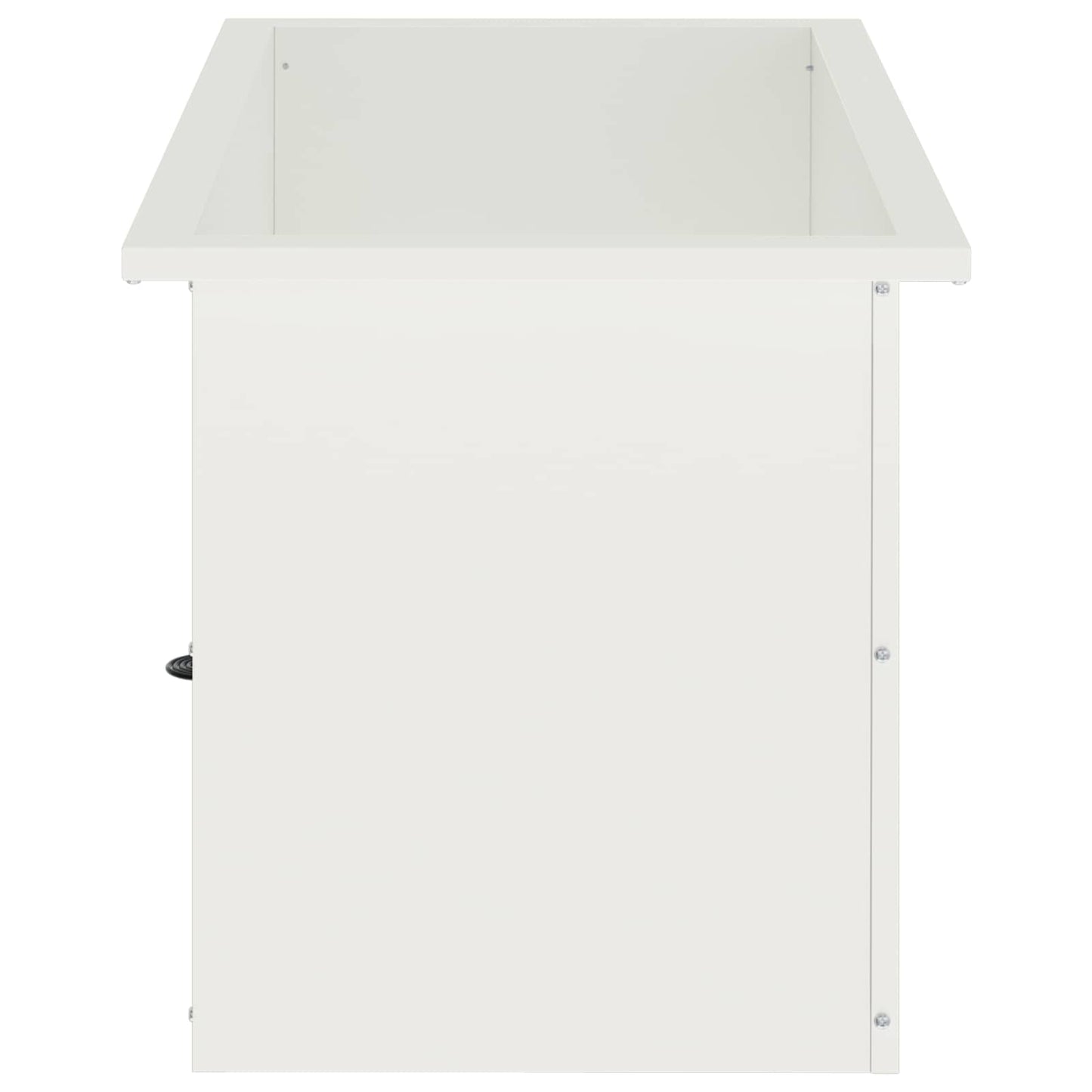 Sodo vazonas su LED Balta 40 x 80 x 40 cm Plienas