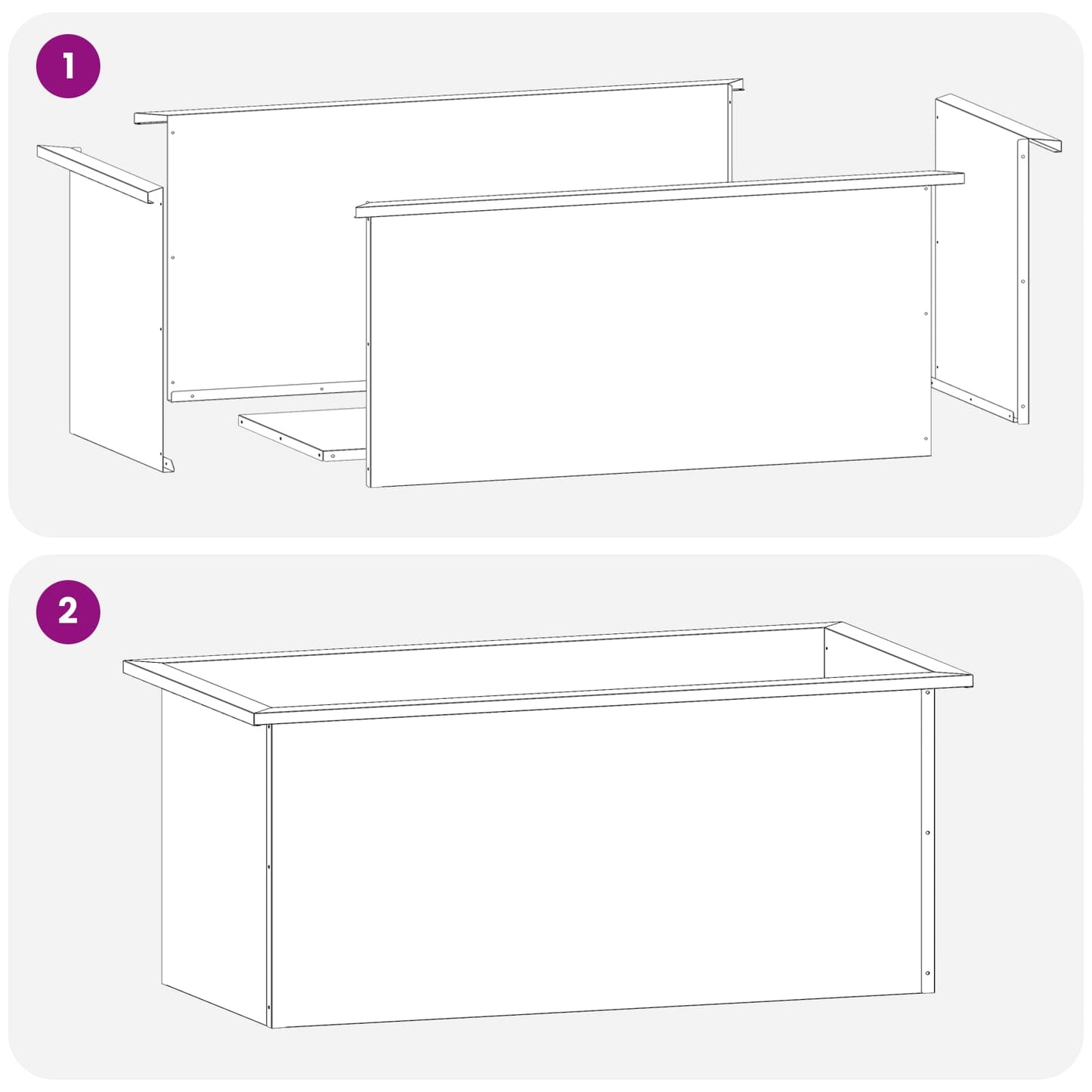 Sodo vazonas su LED 2 vnt. Balta 40 x 80 x 40 cm Plienas