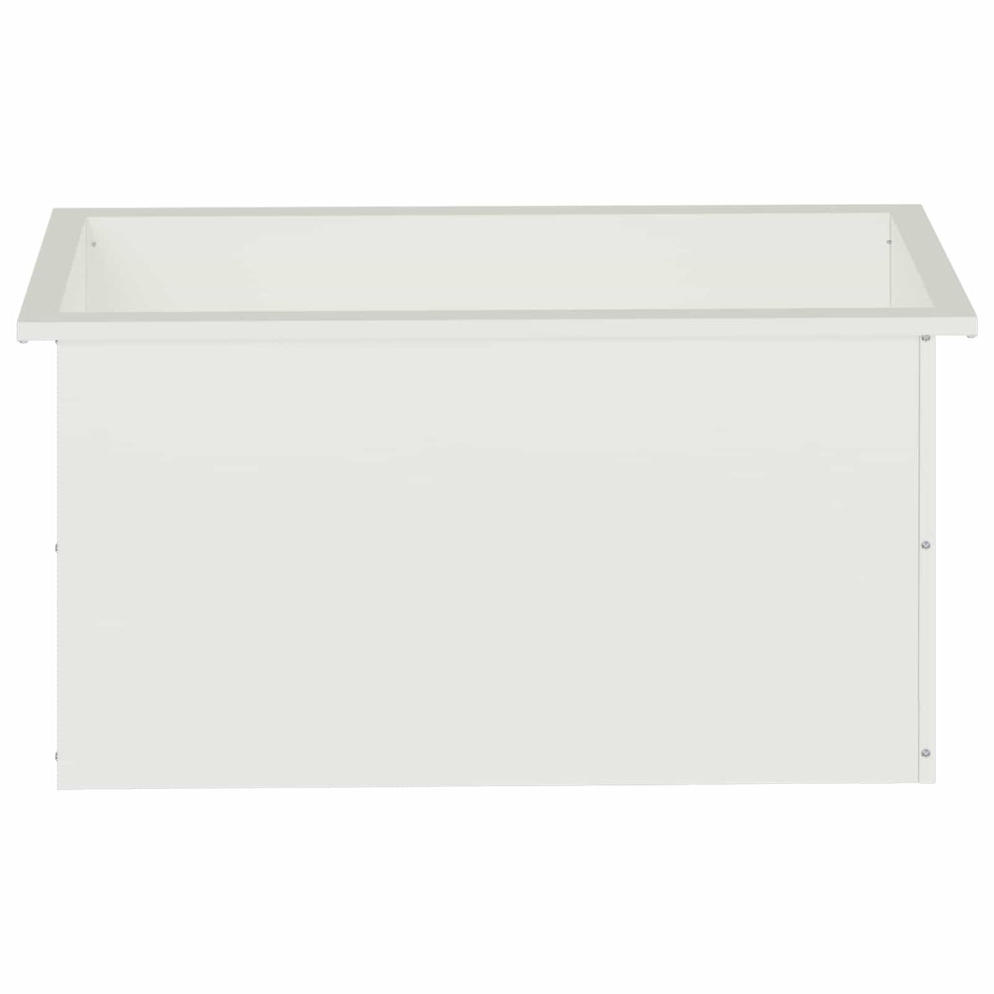 Sodo vazonas su LED 2 vnt. Balta 40 x 80 x 40 cm Plienas