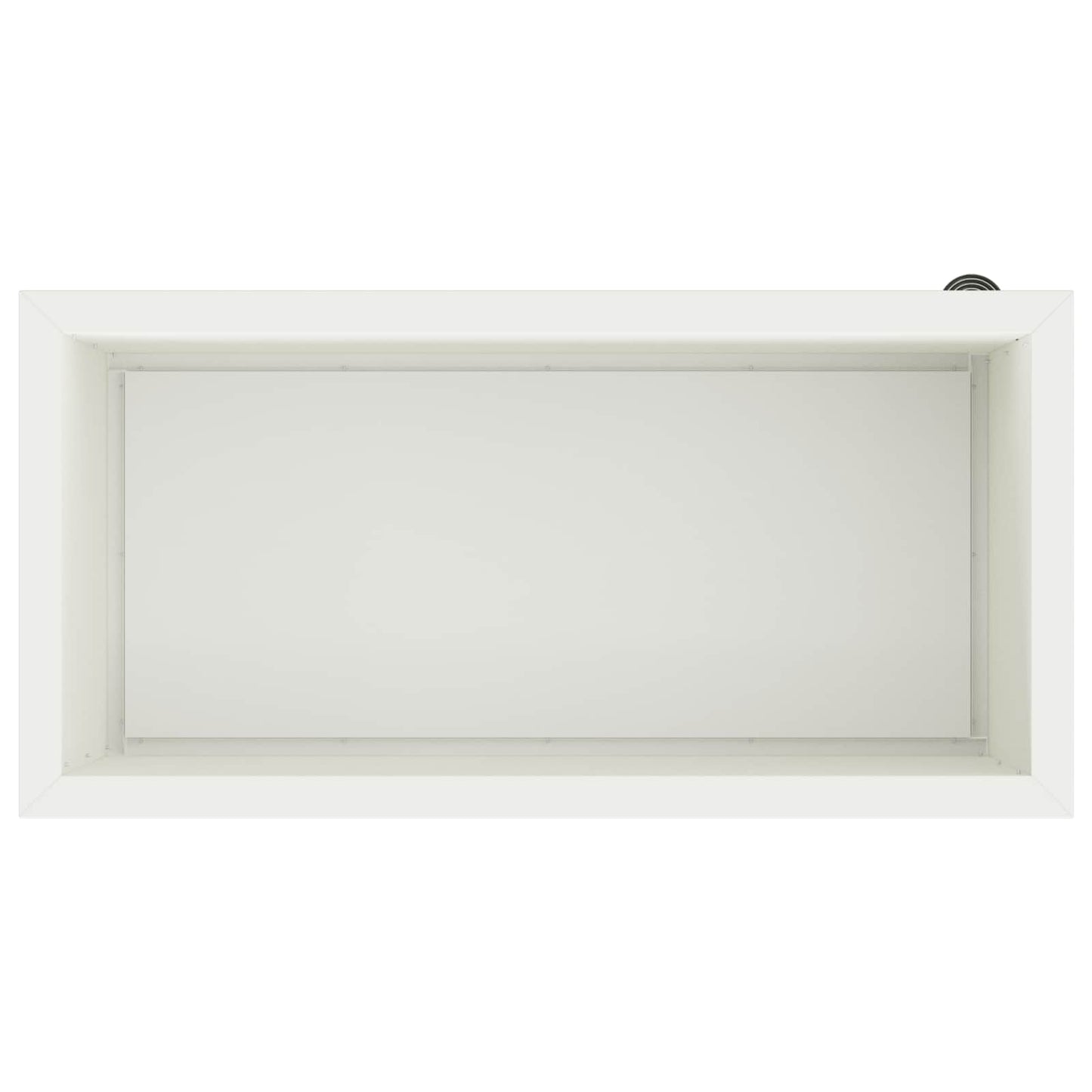 Sodo vazonas su LED 2 vnt. Balta 40 x 80 x 40 cm Plienas