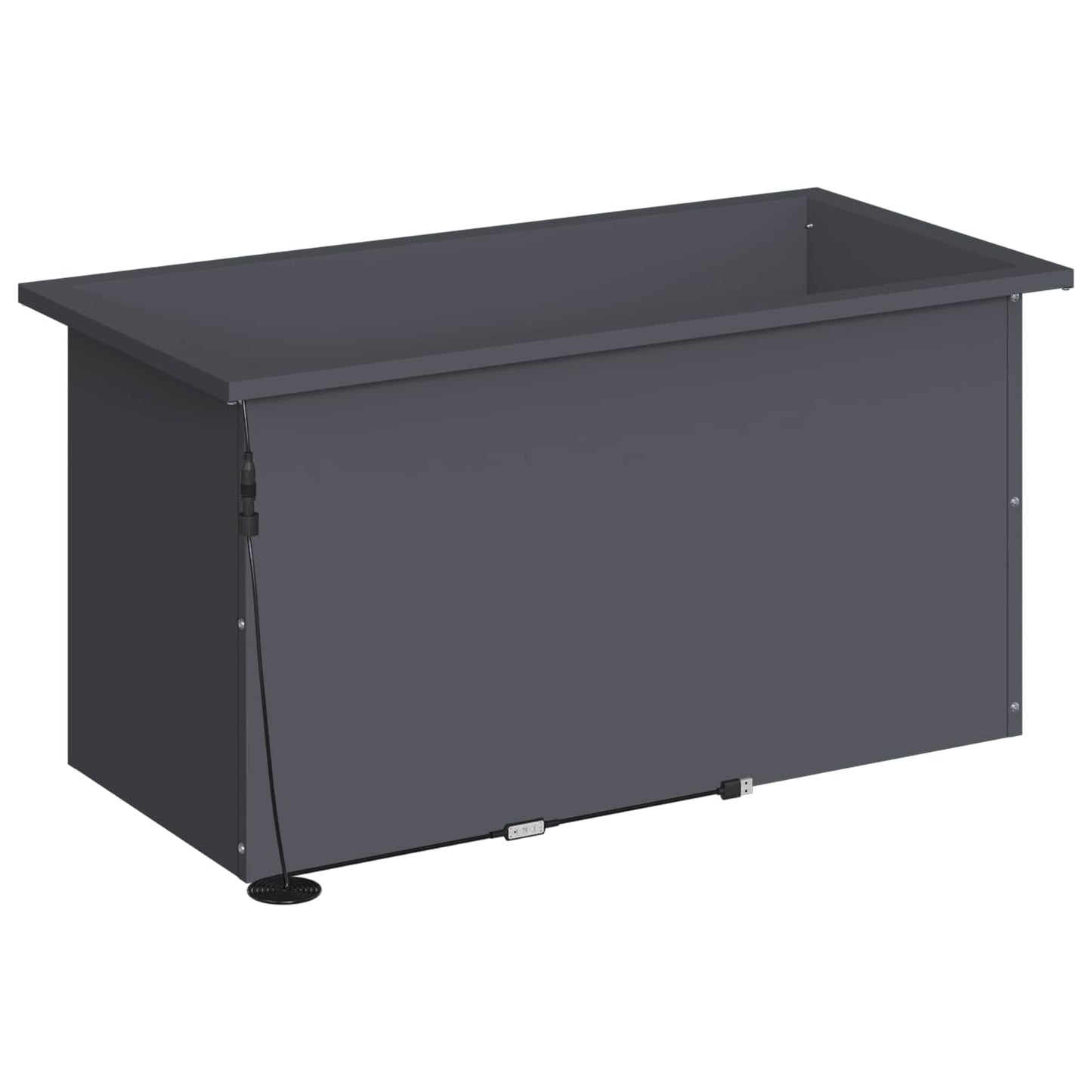 Sodo vazonas su LED Antracitas 40 x 80 x 40 cm Plienas