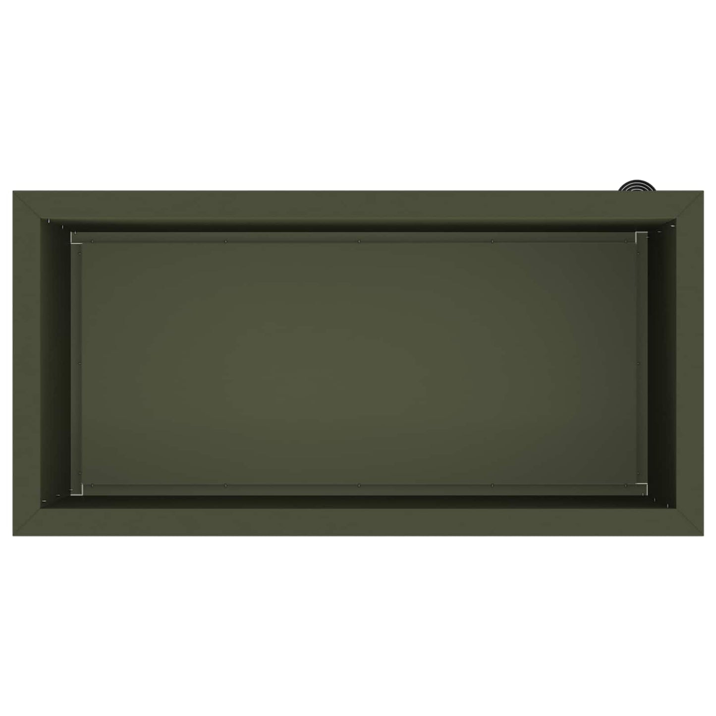 Sodo vazonas su LED Alyvuogių žalia 40 x 80 x 40 cm Plienas