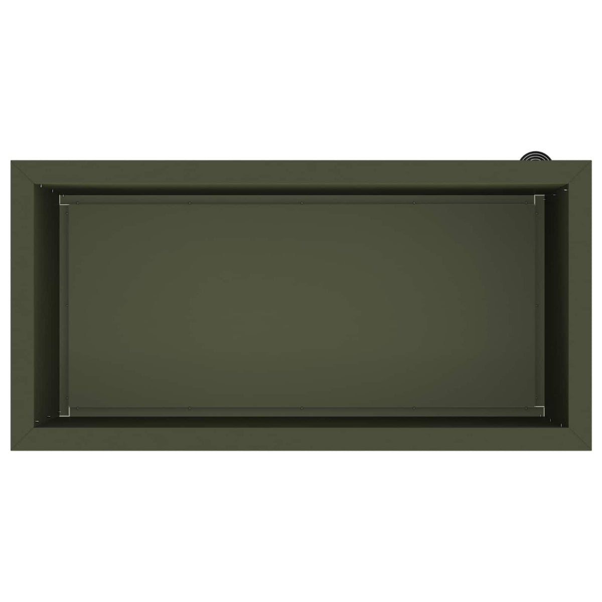 Sodo vazonas su LED 2 vnt. Alyvuogių žalia 40 x 80 x 40 cm