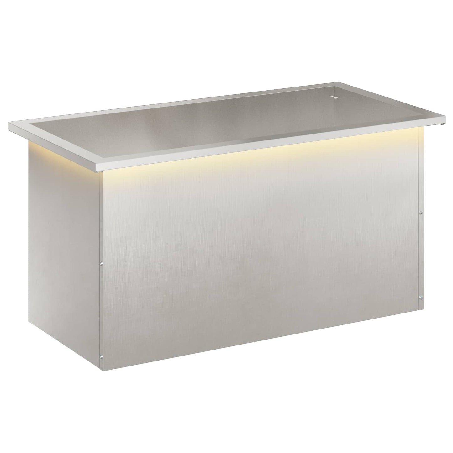 Sodo vazonas su LED Sidabrinė 40 x 80 x 40 cm