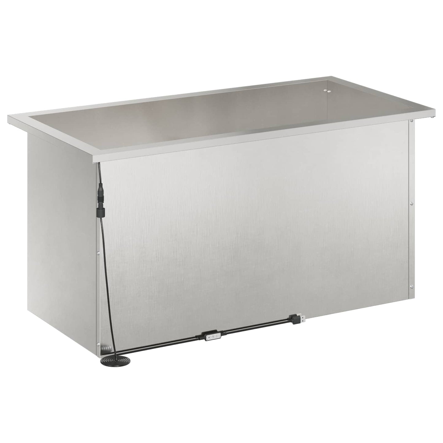 Sodo vazonas su LED Sidabrinė 40 x 80 x 40 cm