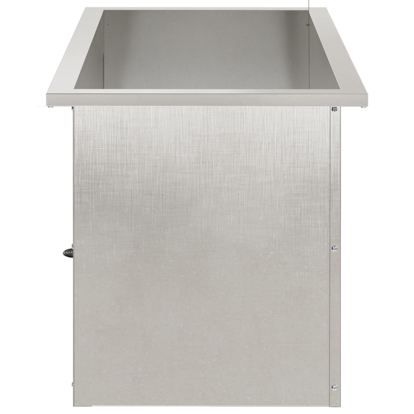 Sodo vazonas su LED Sidabrinė 40 x 80 x 40 cm