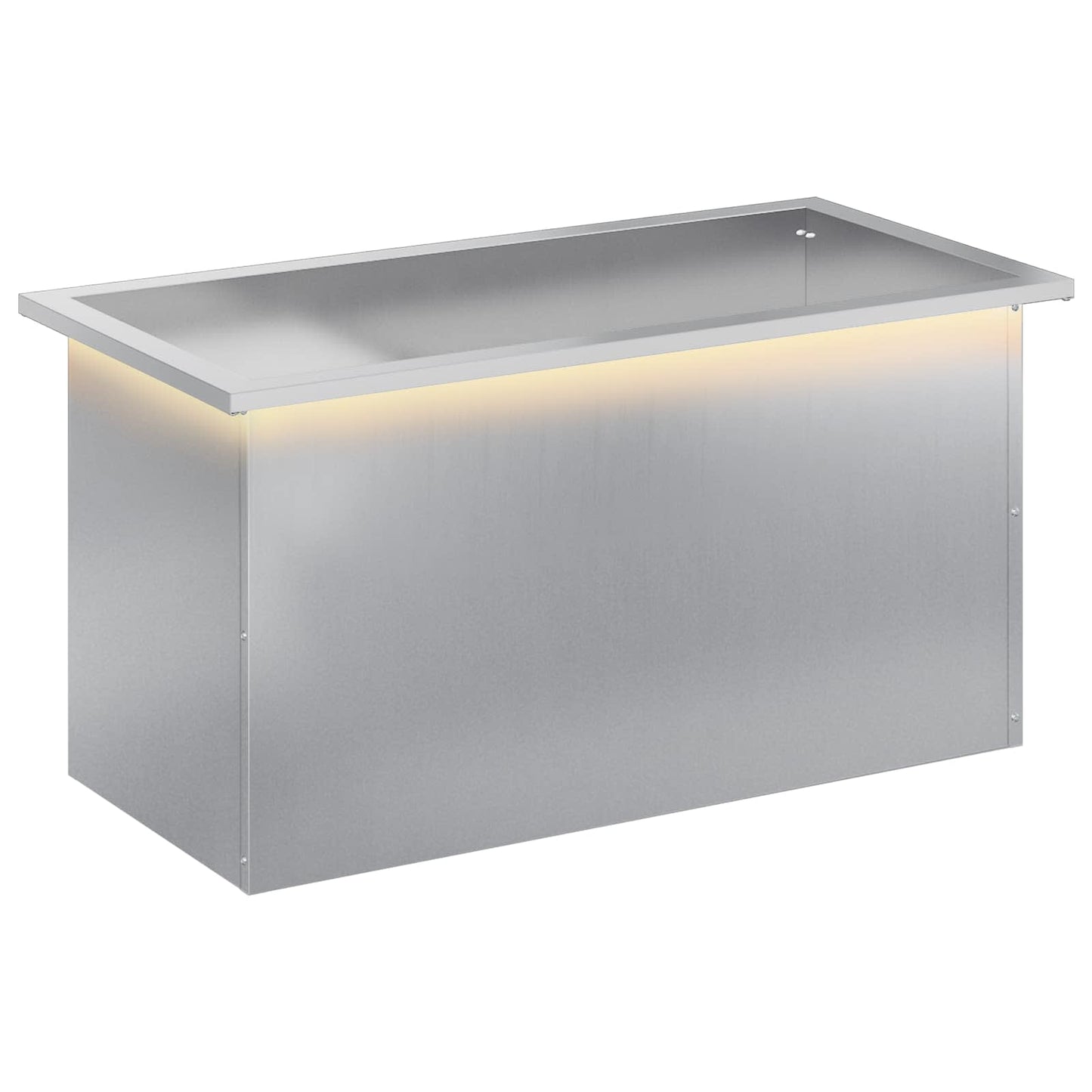 Sodo vazonas su LED Sidabrinė 40 x 80 x 40 cm