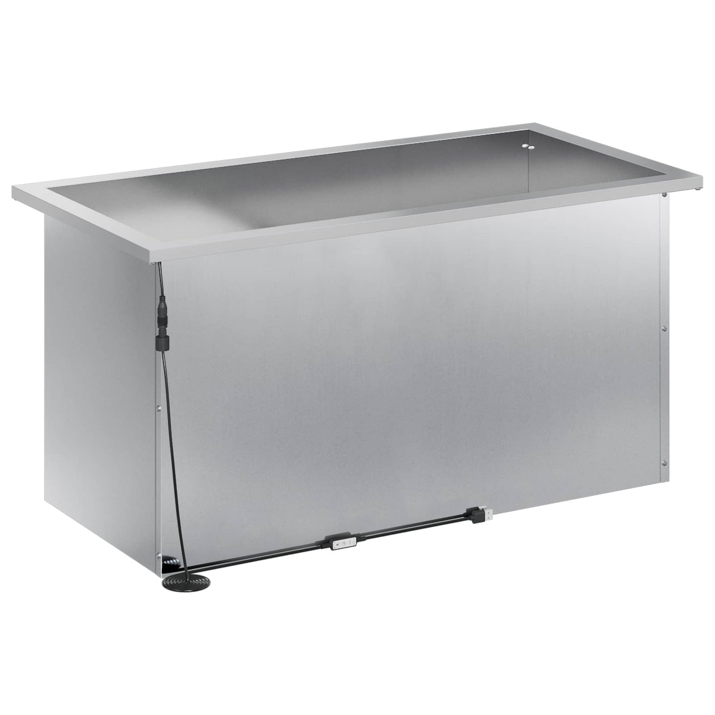 Sodo vazonas su LED Sidabrinė 40 x 80 x 40 cm
