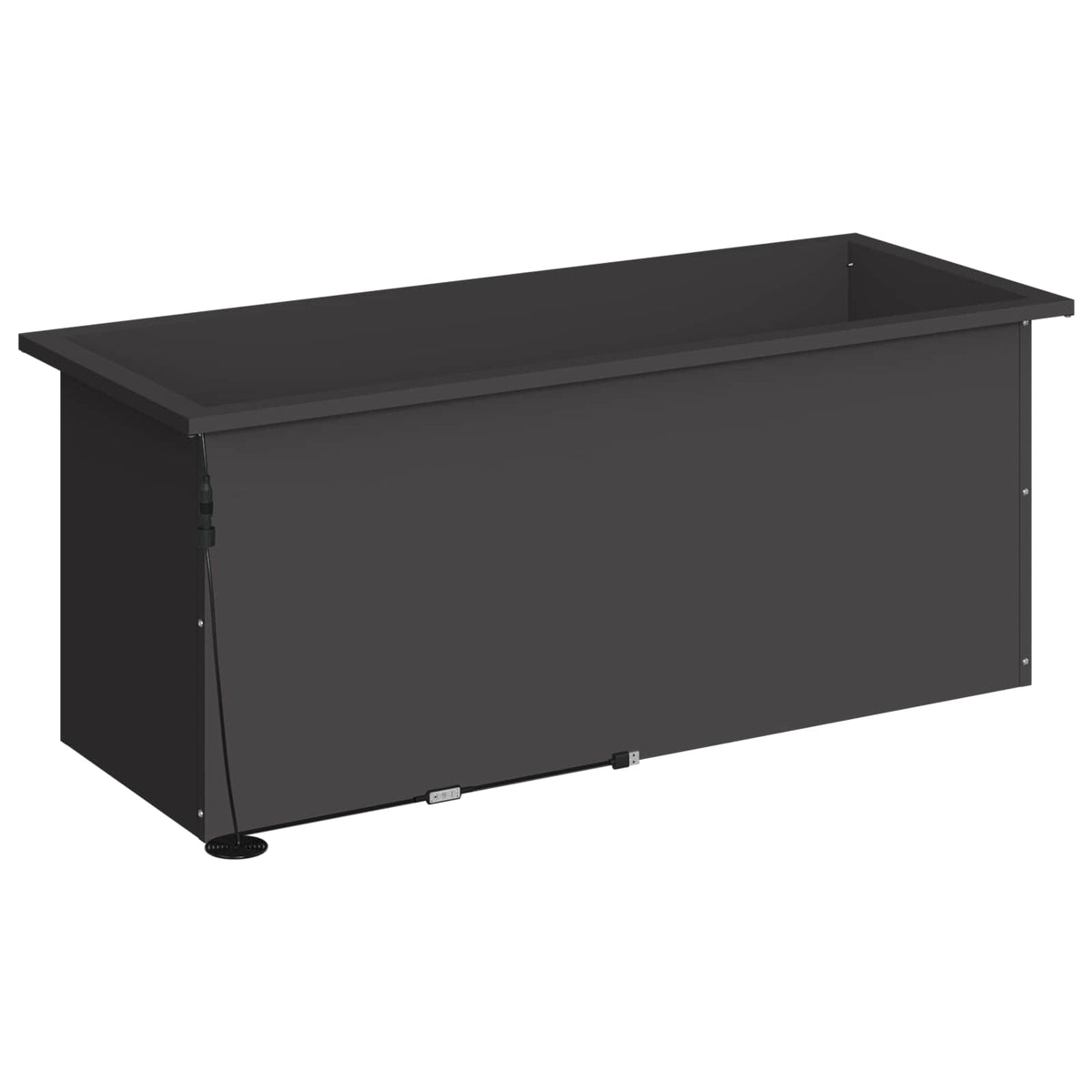 Sodo vazonas su LED Juoda 40 x 100 x 40 cm Plienas