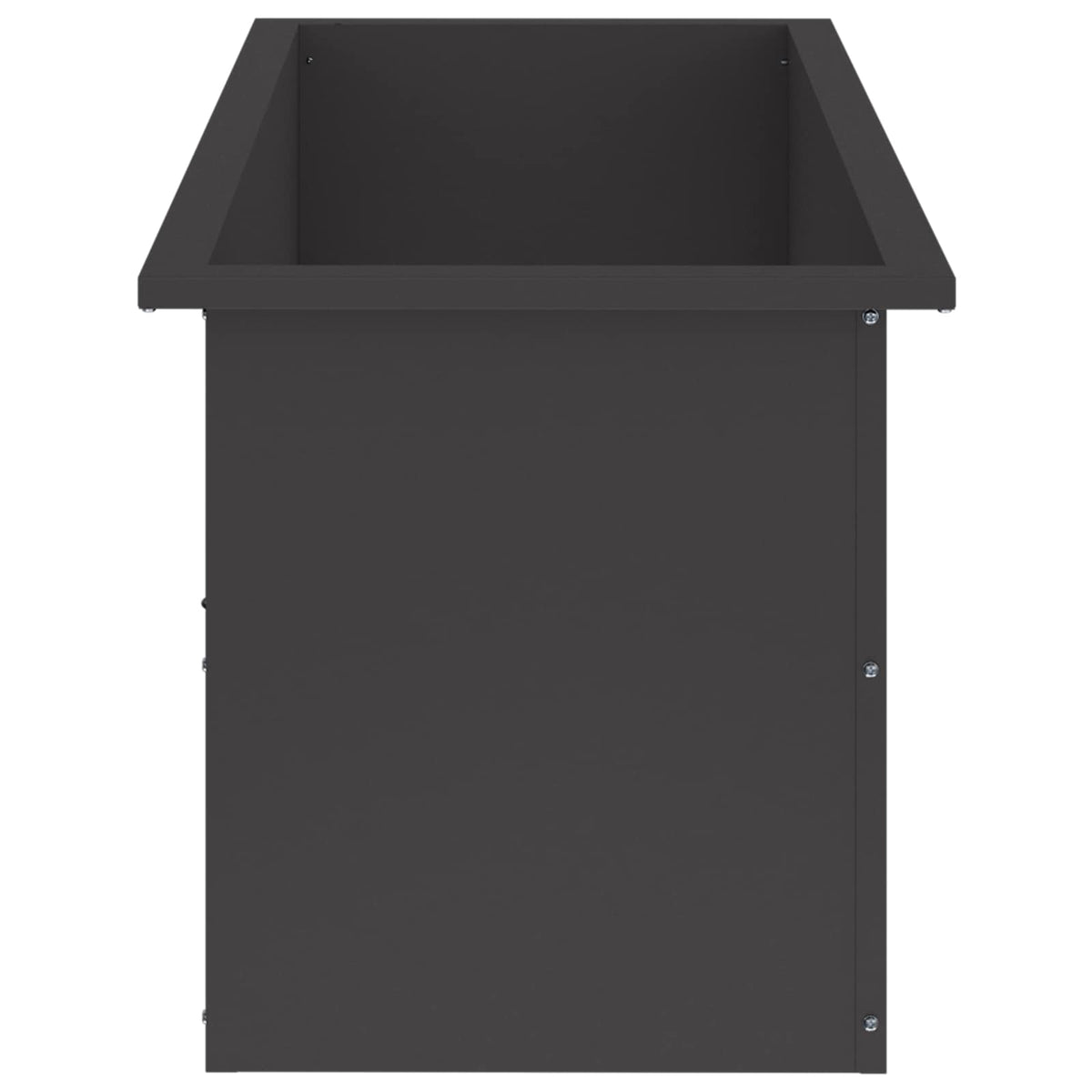 Sodo vazonas su LED Juoda 40 x 100 x 40 cm Plienas