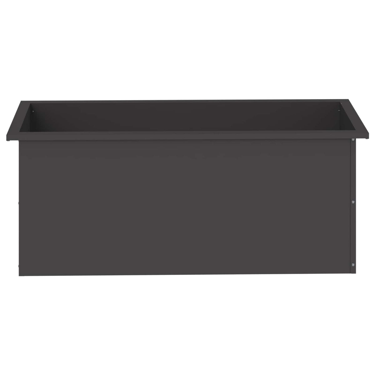 Sodo vazonas su LED 2 vnt. Juoda 40 x 100 x 40 cm Plienas