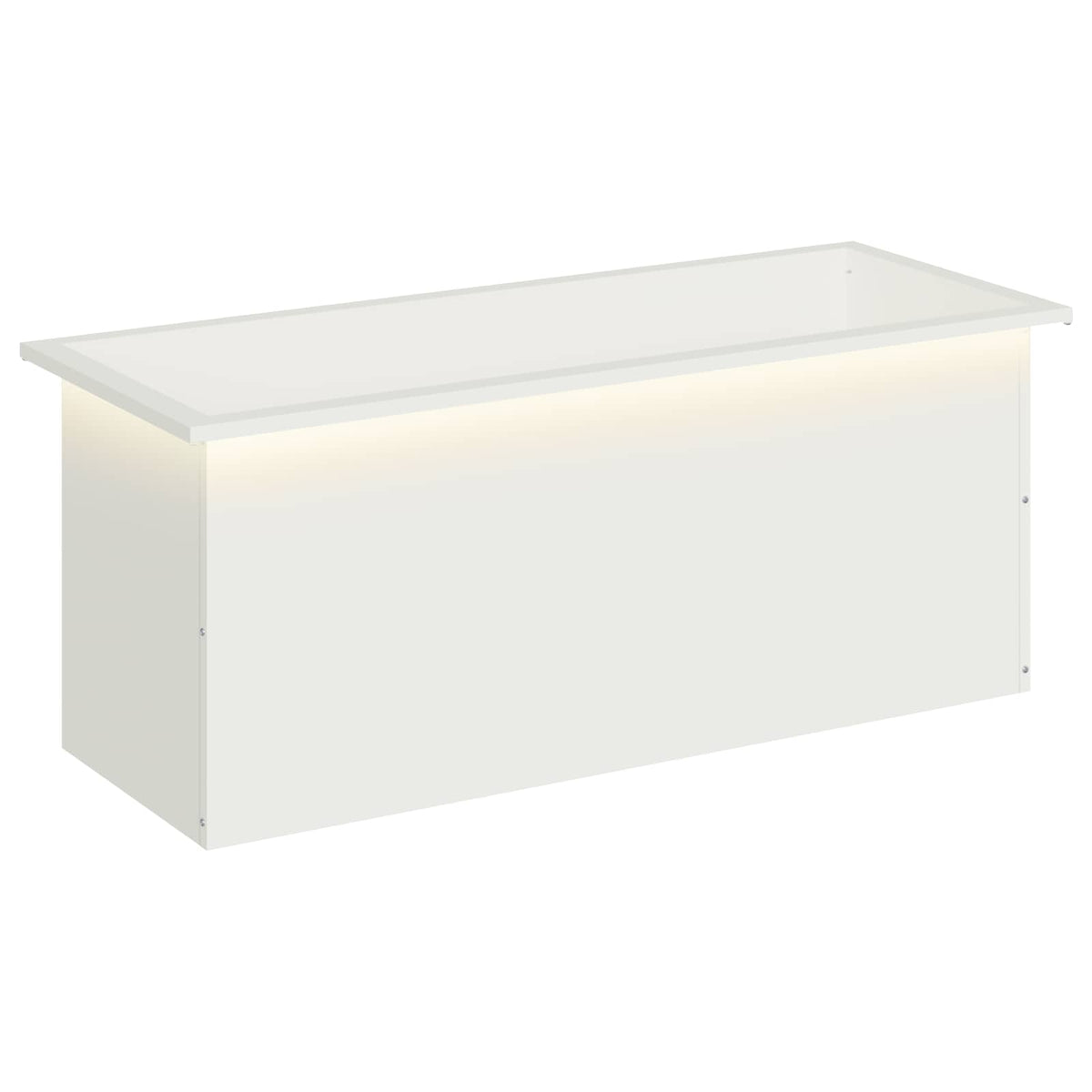 Sodo vazonas su LED Balta 40 x 100 x 40 cm Plienas