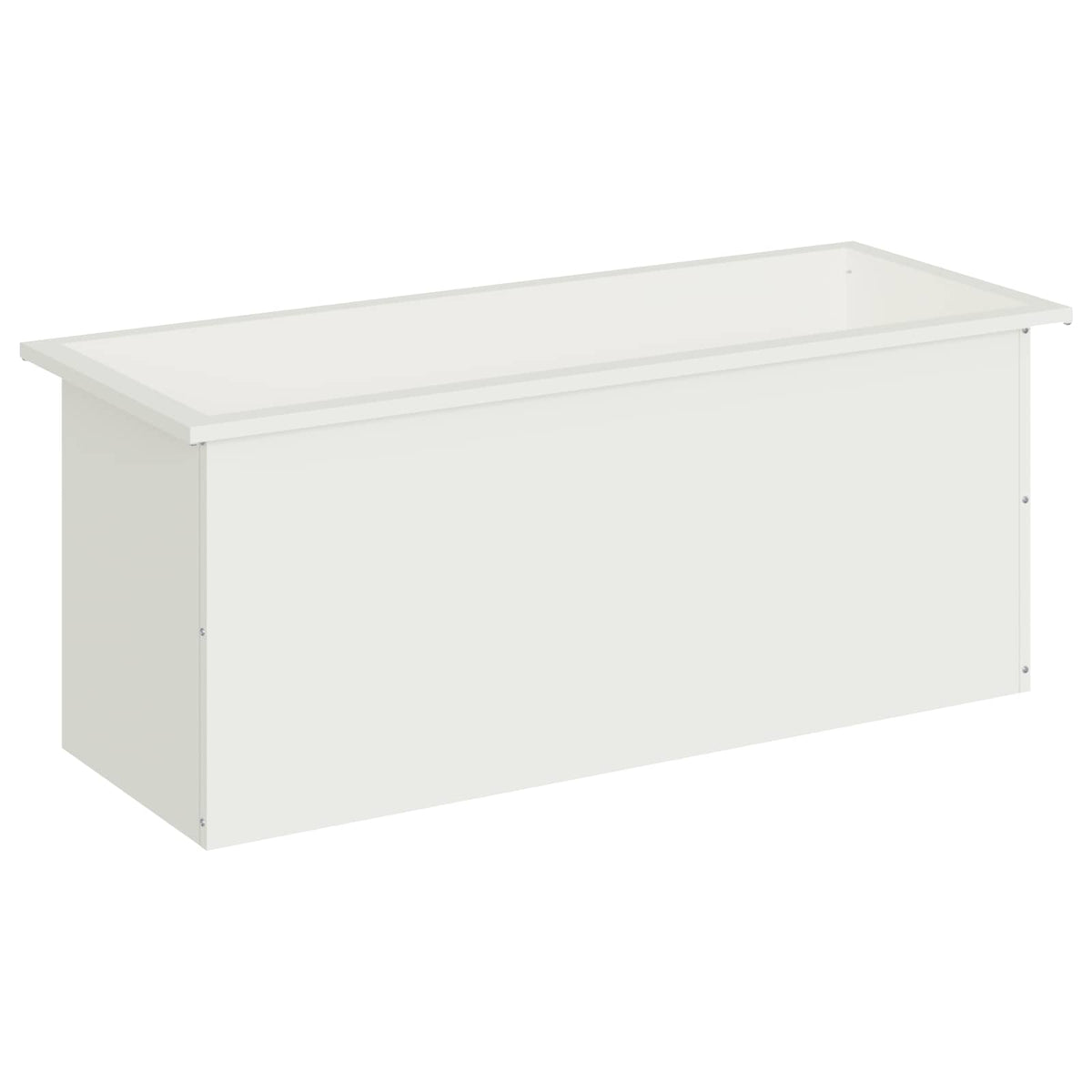 Sodo vazonas su LED Balta 40 x 100 x 40 cm Plienas