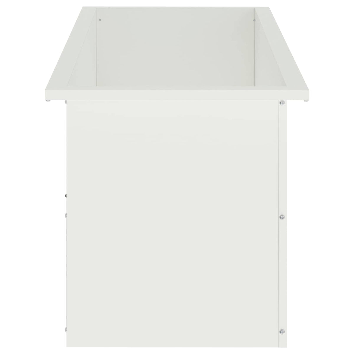 Sodo vazonas su LED Balta 40 x 100 x 40 cm Plienas