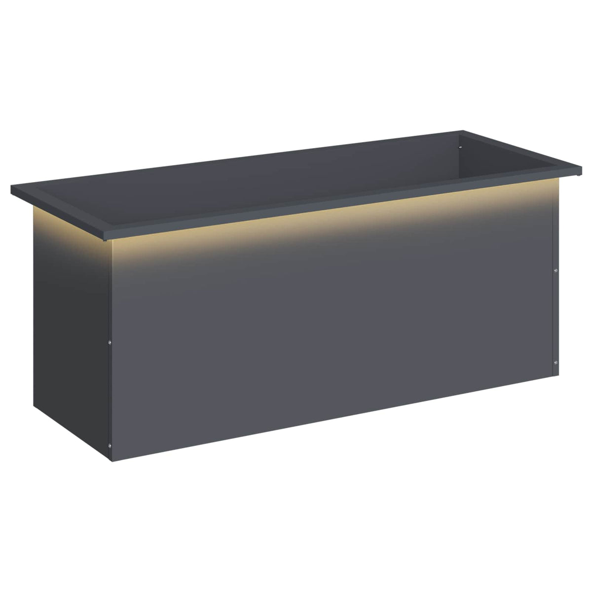 Sodo vazonas su LED Antracitas 40 x 100 x 40 cm Plienas