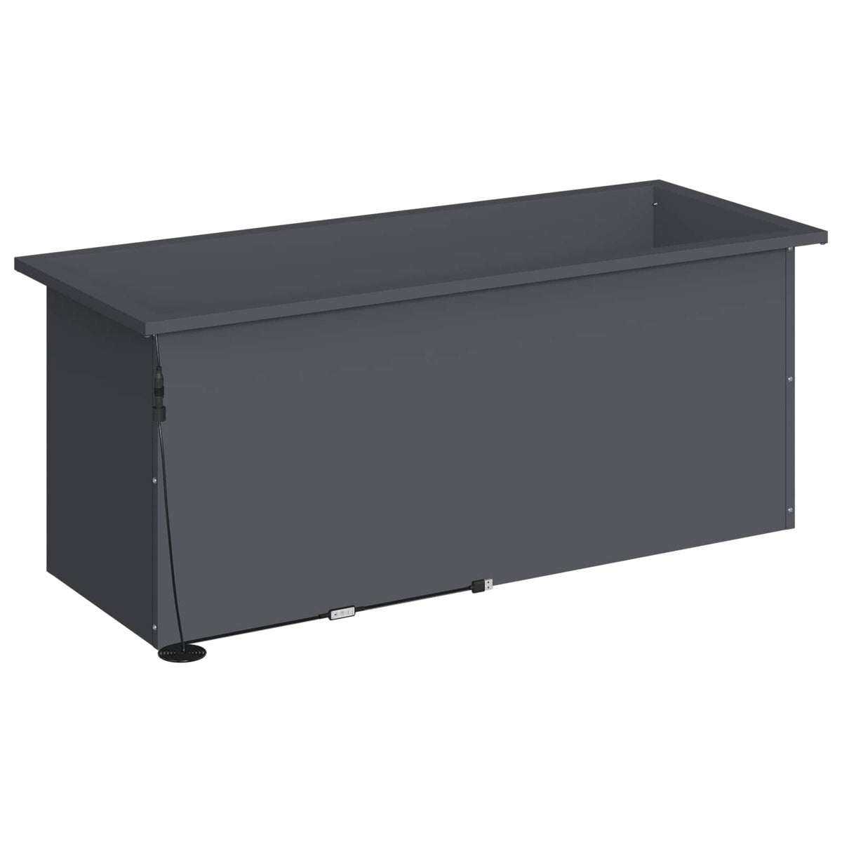 Sodo vazonas su LED Antracitas 40 x 100 x 40 cm Plienas