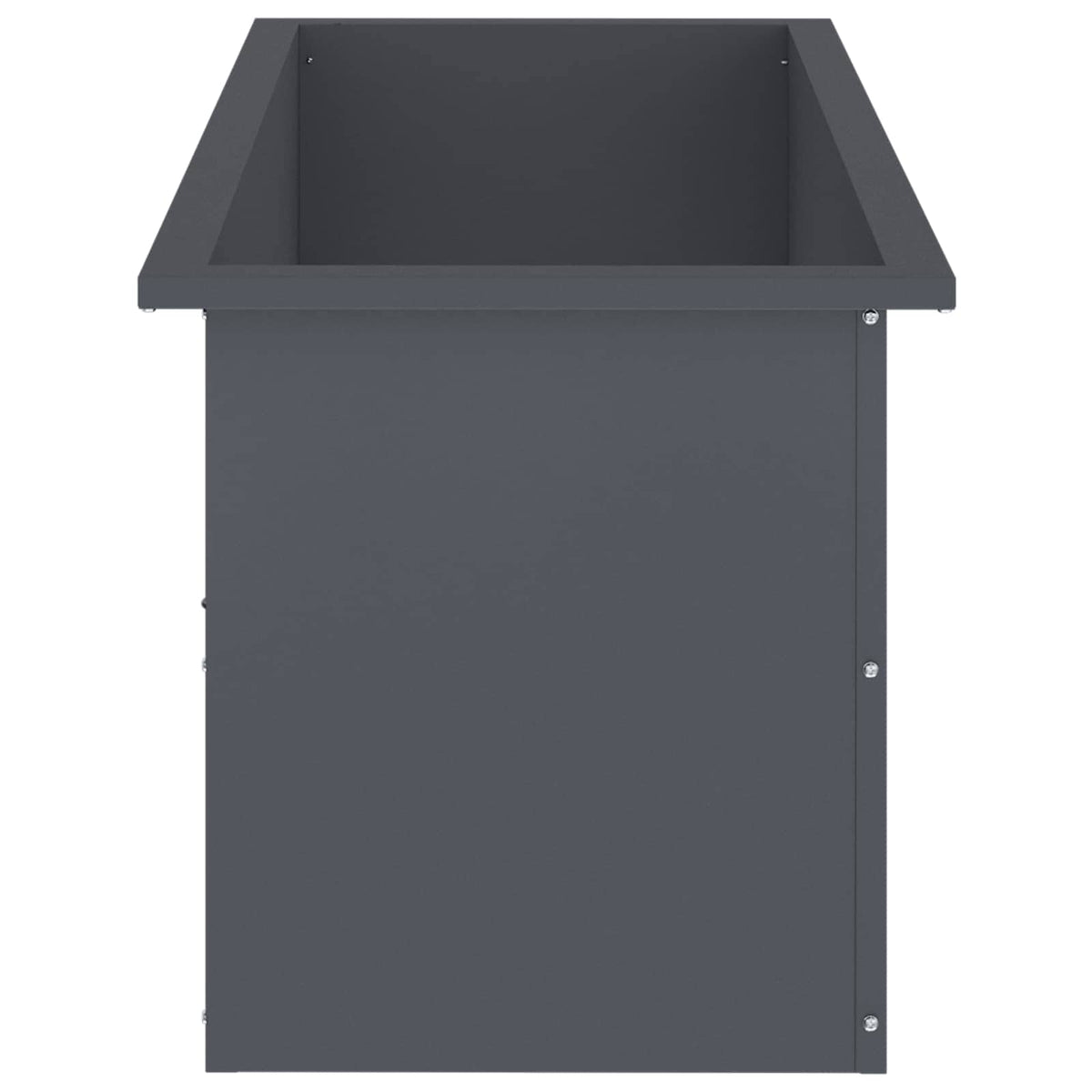 Sodo vazonas su LED 2 vnt. Antracitas 40 x 100 x 40 cm Plienas