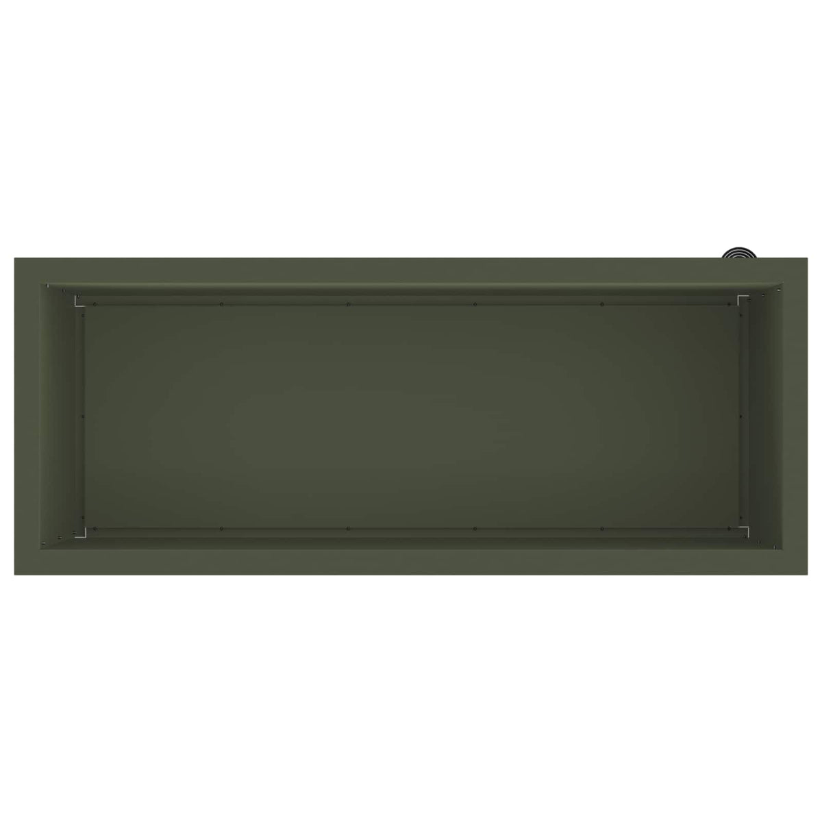 Sodo vazonas su LED Alyvuogių žalia 40 x 100 x 40 cm Plienas